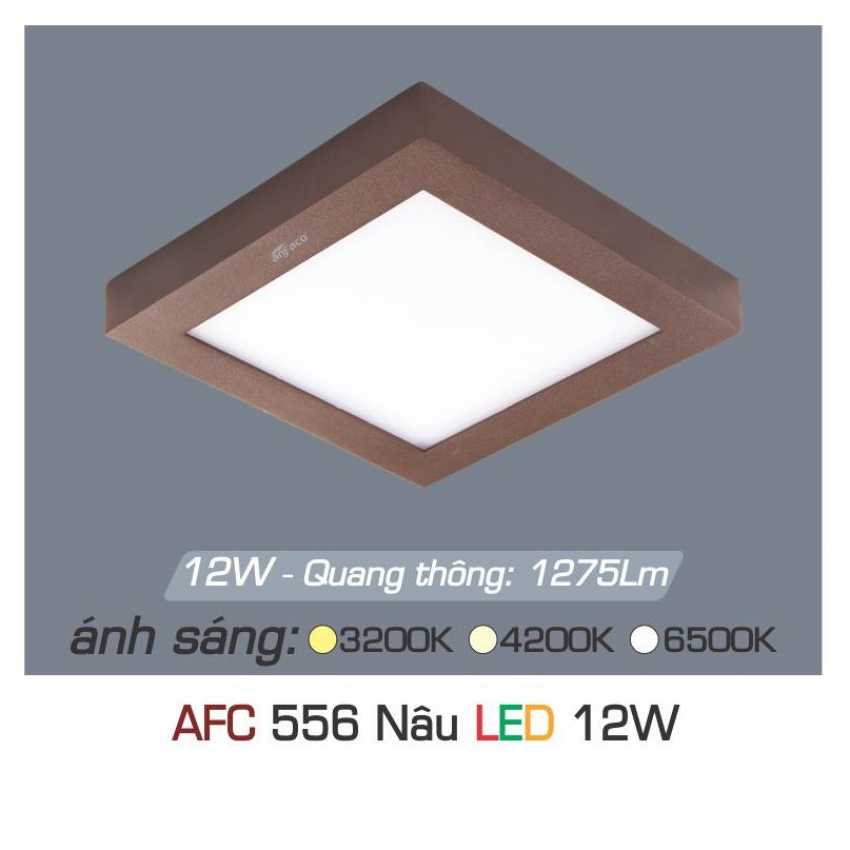 Đèn led ốp trần Anfaco AFC 556 viền nâu - Hàng chính hãng
