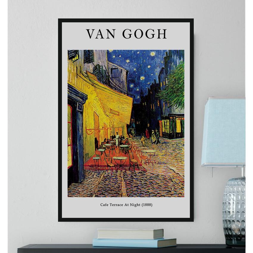 Bộ tranh Van Gogh 3 bức chất liệu canvas đã có khung