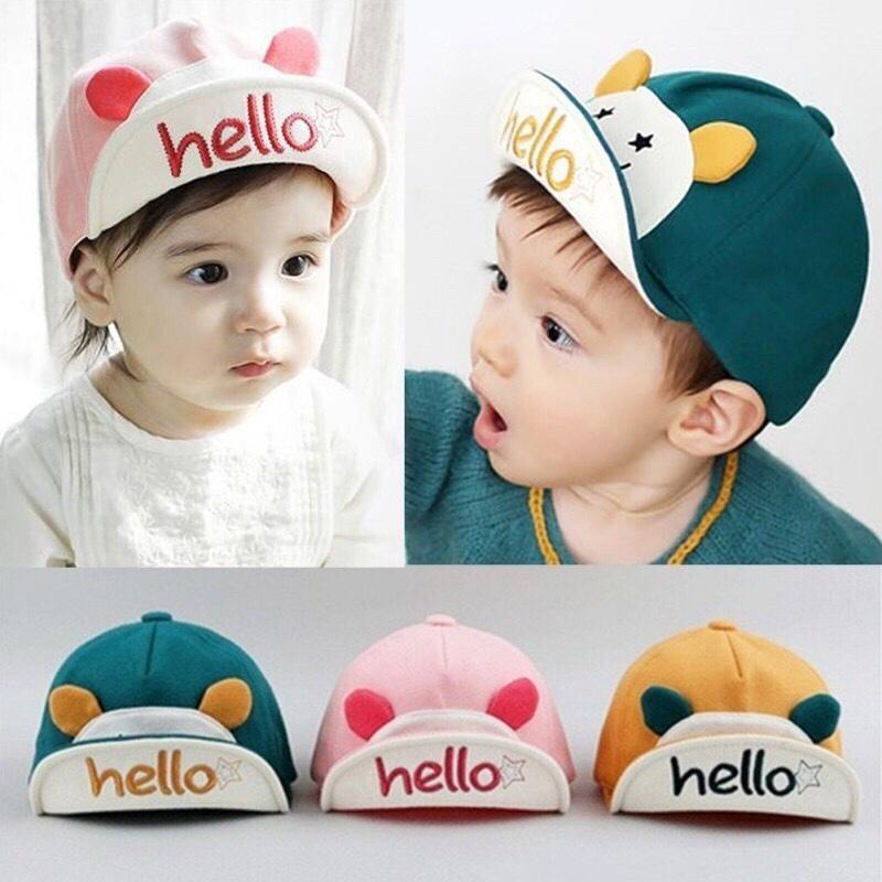 Mũ lưỡi trai hello cho bé trai bé gái kute