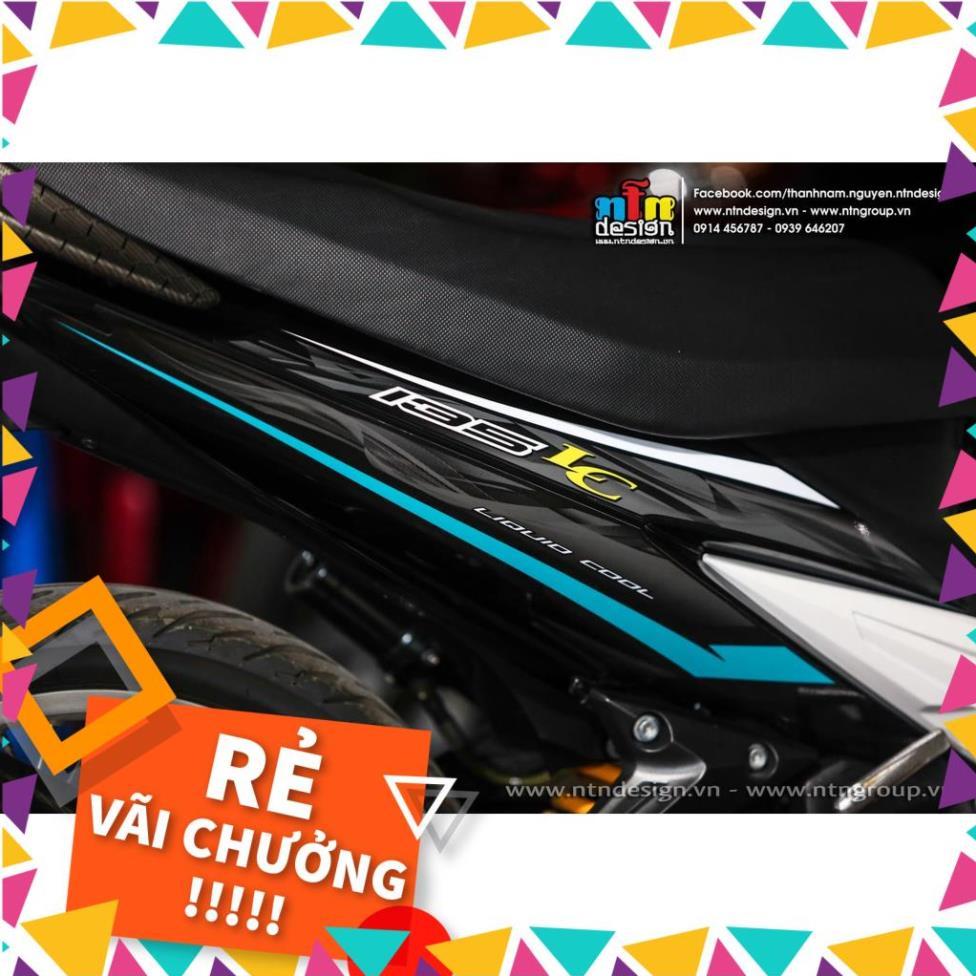 Tem Rời Exciter 2009 Mẫu Xanh Trắng Đen Chữ LC 135