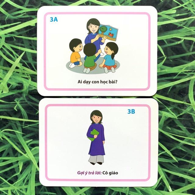 Bộ Thẻ Học Phát Triển Ngôn Ngữ Và Giao Tiếp Cho Bé- 300 Flashcard Câu Hỏi Và Trả Lời