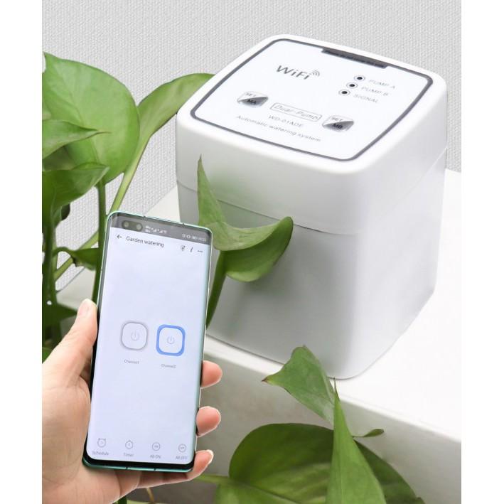 Bộ Máy Tưới cây tự động, thông minh WD Premium, hẹn giờ điều khiển tưới bằng SmartPhone qua WIFI, App tiếng Việt