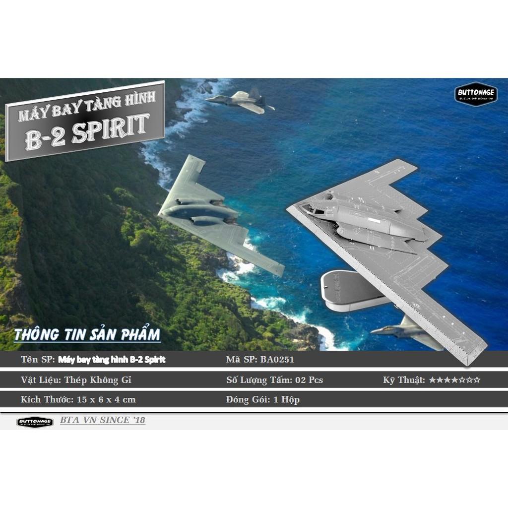 Mô Hình Lắp Ráp 3d Máy bay tàng hình B-2 Spirit
