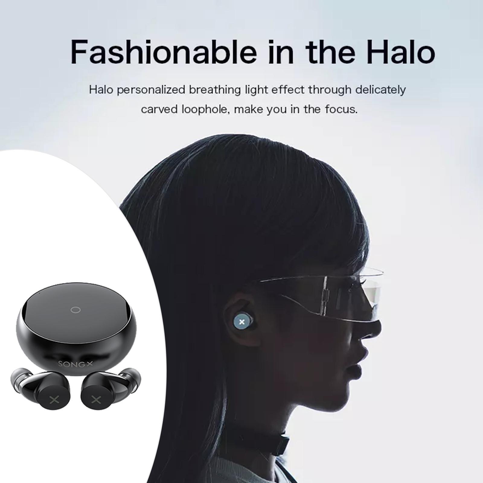 True Earbuds Headphones with Charging Case Waterproof  Stereo Earphones Built-in Mic Headset