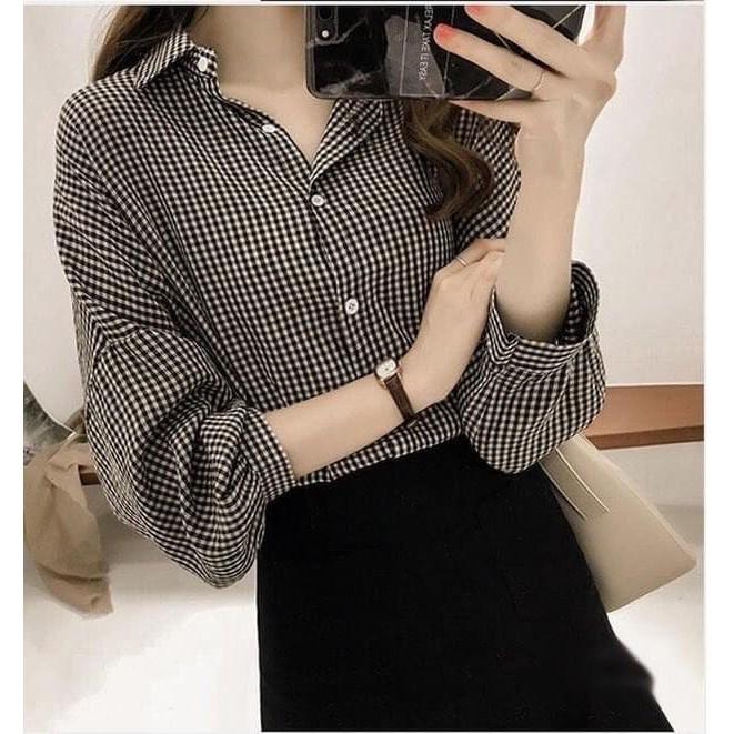Áo sơ mi caro nữ, Sơ mi công sở trẻ trung
