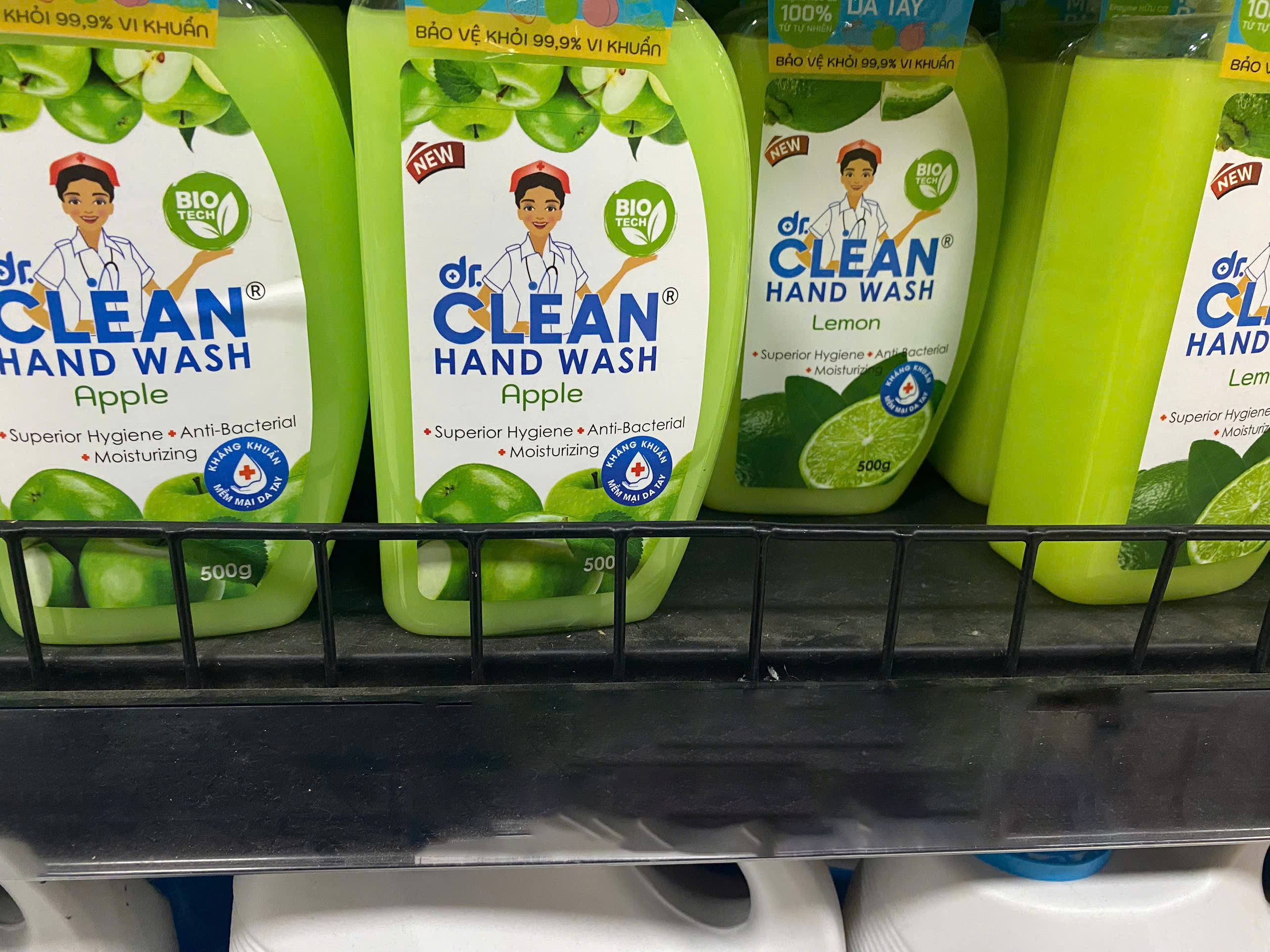 Nước rửa tay sinh học Dr Clean 500ml – Dưỡng ẩm, mềm tay, ngăn ngừa vi khuẩn, duy trì độ ẩm cho làn da