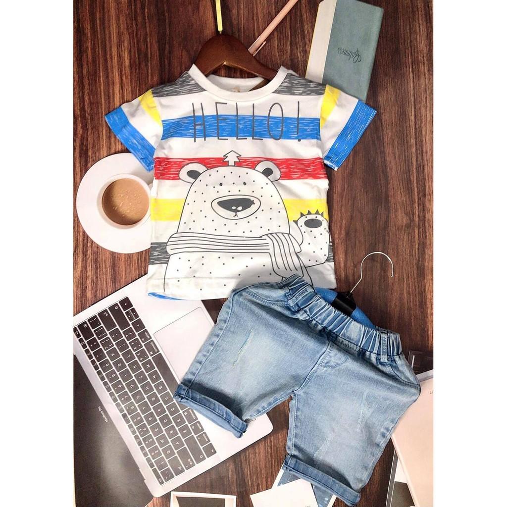 Quần Áo Bé Trai  Set Quần Áo Mùa Hè Chất Liệu Cotton Mềm Mát