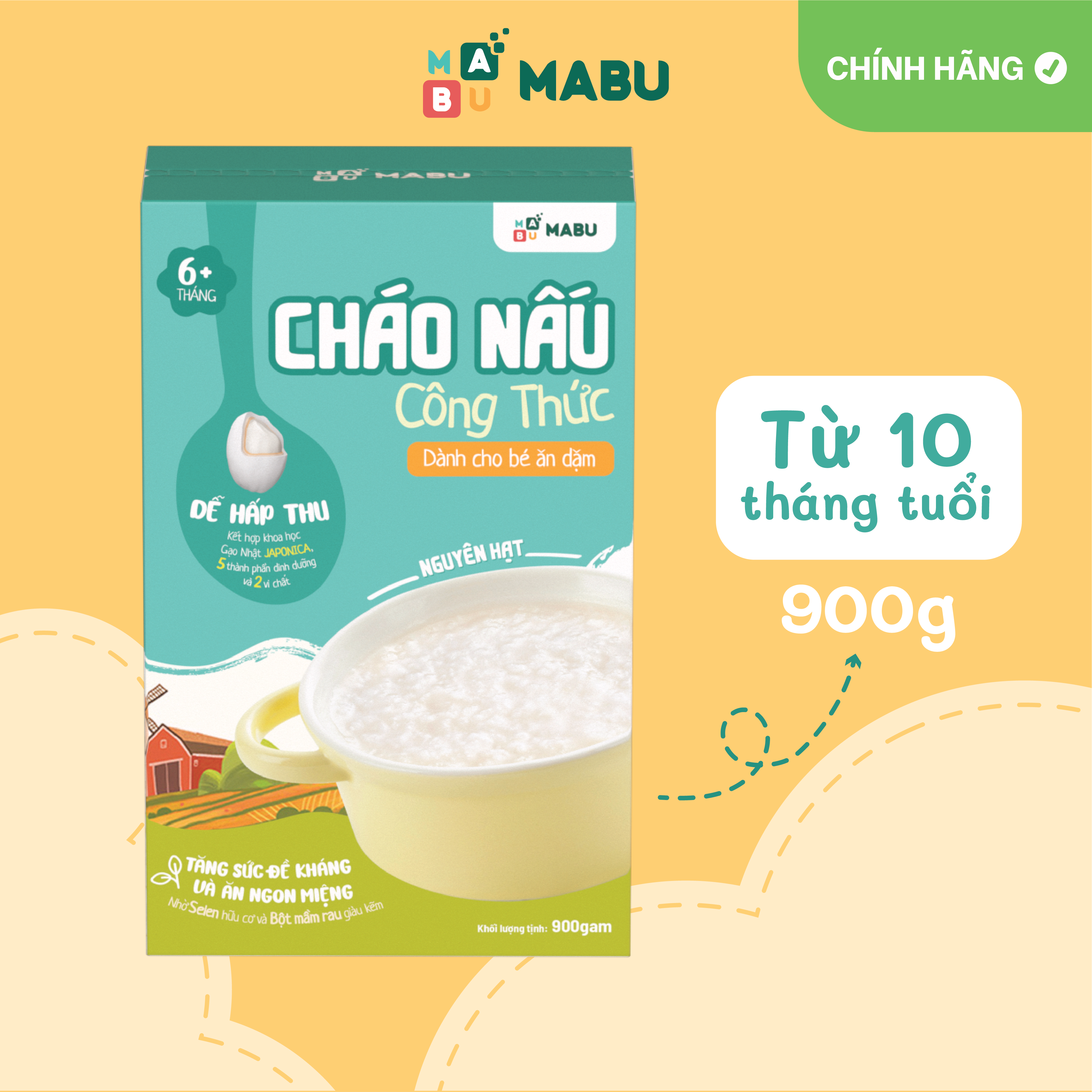 Cháo Ăn Dặm  Mabu Nguyên Hạt (900g)