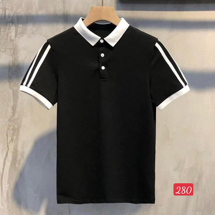 Áo thun nam có cổ tay ngắn vải thun cotton cao cấp thêu họa tiết Skymen Fashion
