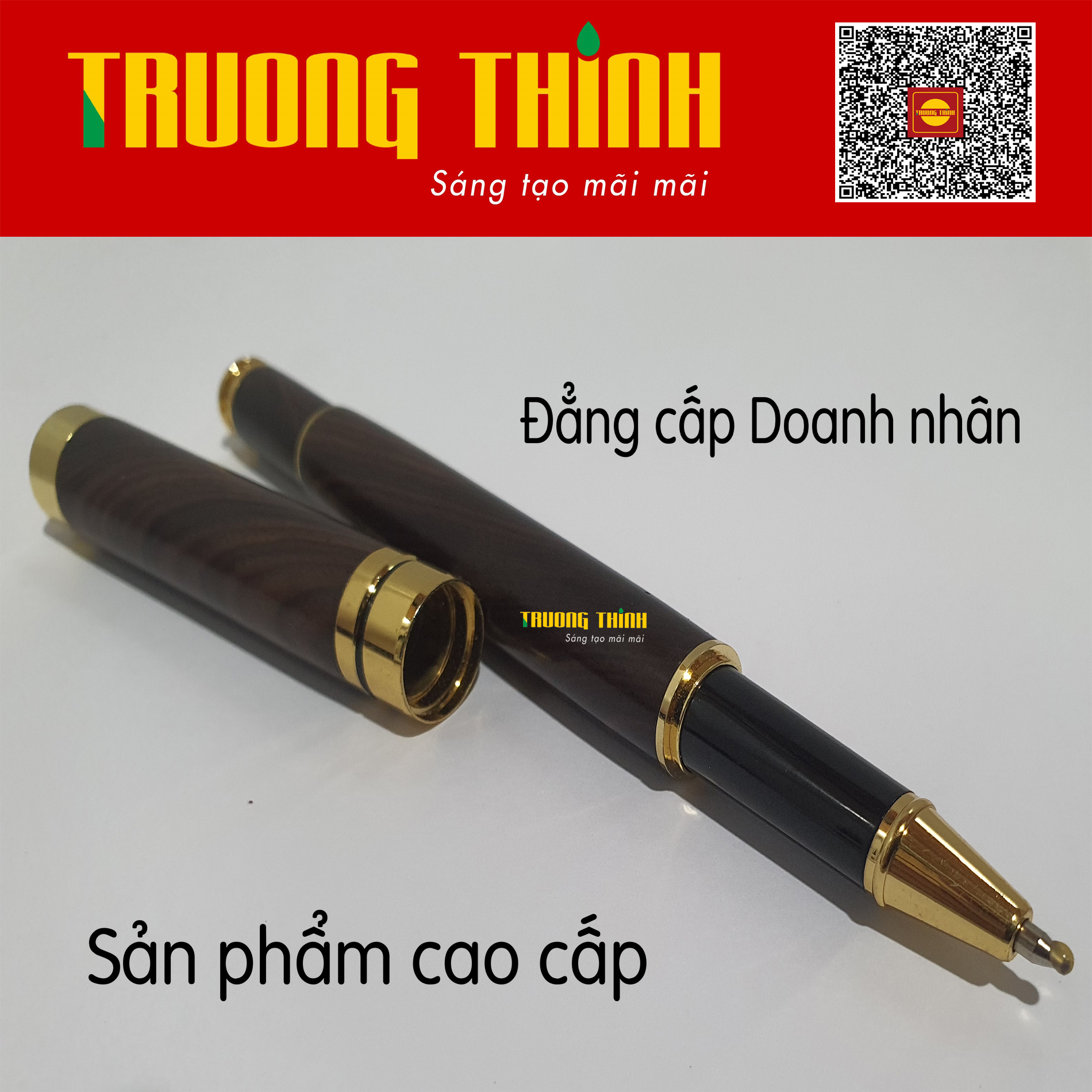 Bút Ký Gỗ Mun Vân Cao Cấp Sang Trọng Bền Đẹp Trường Thịnh Chính Hãng Đẳng Cấp Doanh Nhân. Loại Rút 14.5 cm