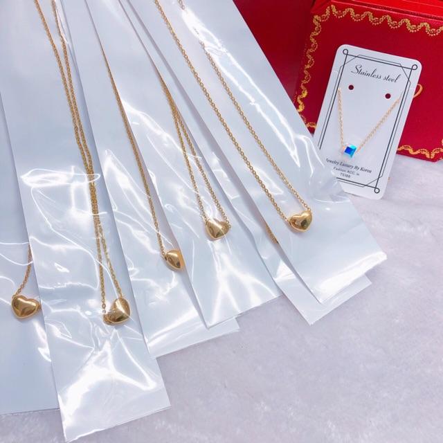 Dây chuyền titan tim trơn DTZ166