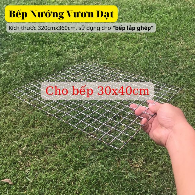 Vỉ nướng thép không rỉ inox 304| Cho bếp nướng than hoa lắp ghép