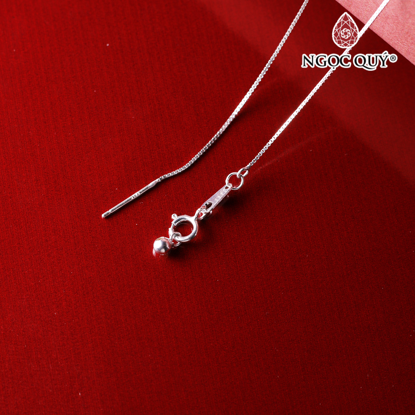 Dây chuyền cẩm thạch phỉ thúy 12x8mm mệnh hỏa mộc - Ngọc Quý Gemstones