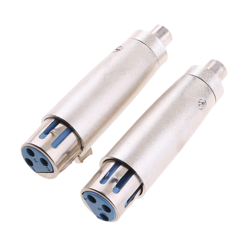 2x XLR Female to RCA Female Plug 3Pin Audio Cable Microphone Mic DJ Adapter