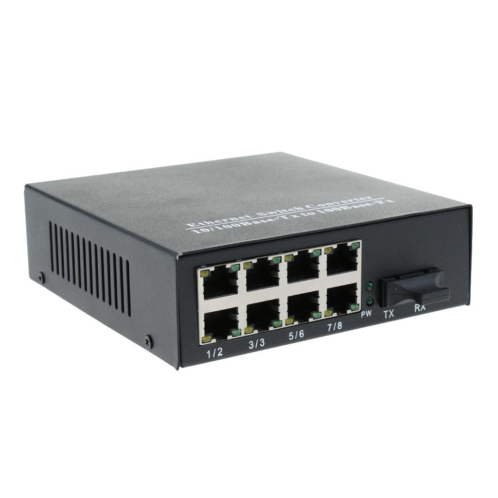 10/100Mbps Fiber Optic Ethernet Media Converter Adapter Gigabit Single Mode
