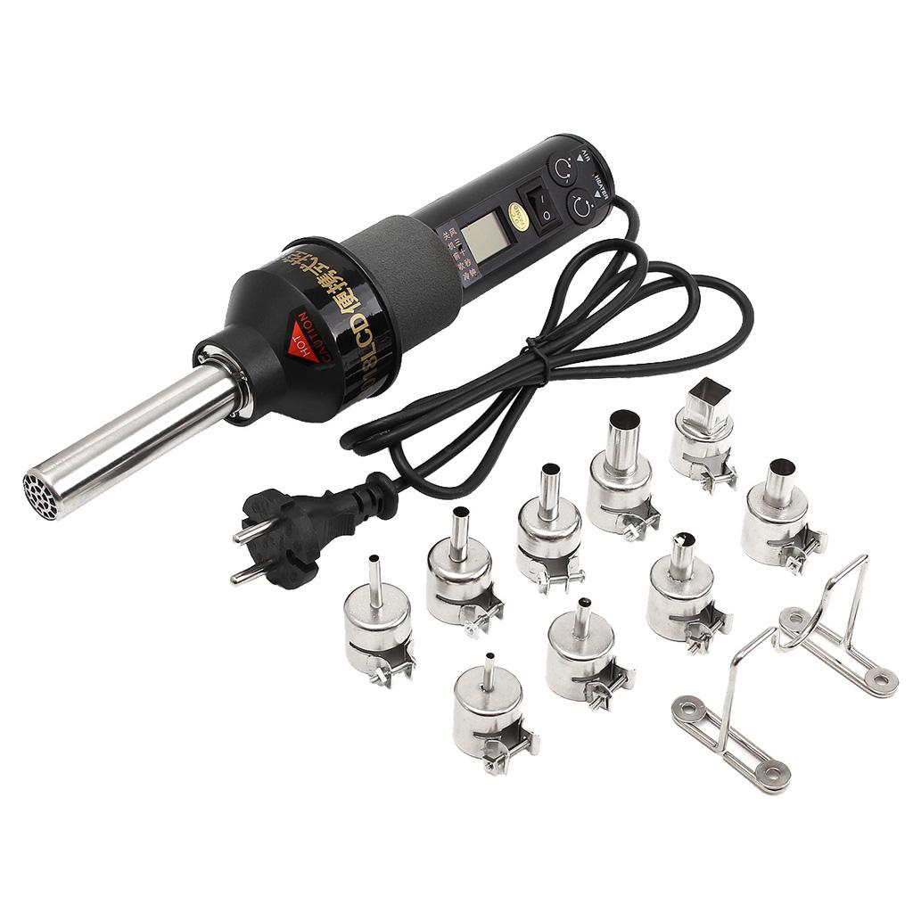 AC220V 450W Electronic Heat Hot Air Solder Gun Desoldering Station+ 9