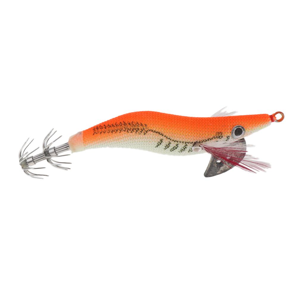 Squid Jigs Fishing Lures Artificial Hard Jig Baits Wood Shrimp Octopus Lure