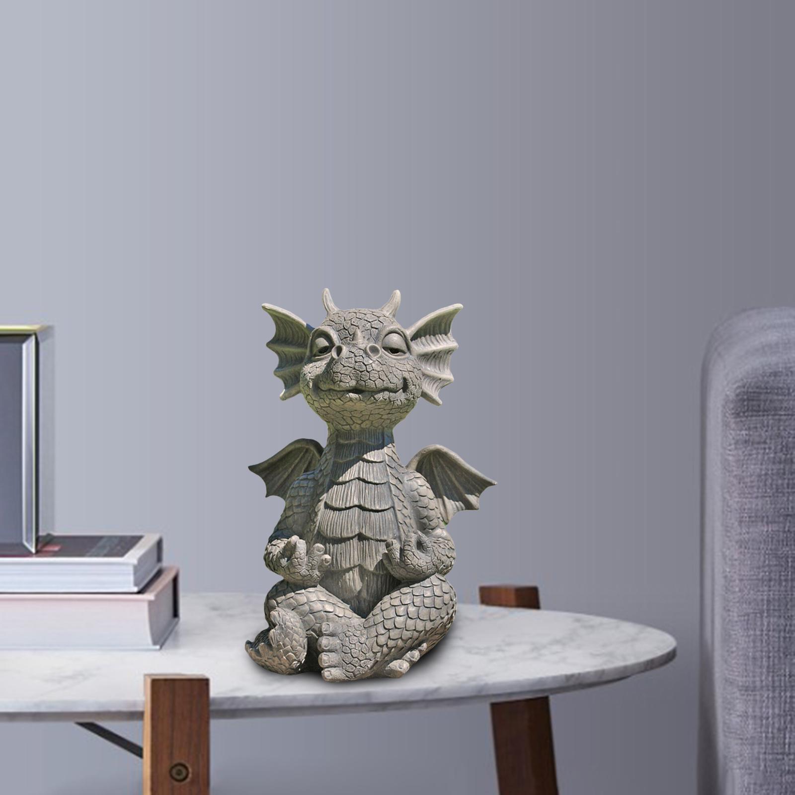 2x Dragon Statue Figurine Ornament Sculpture for Decoration