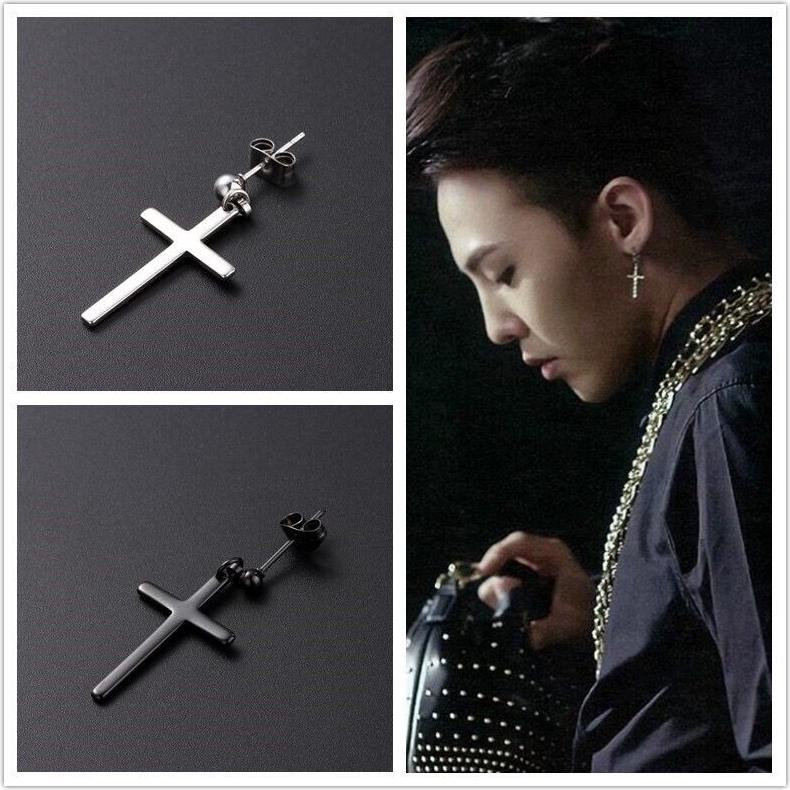 Bông tai nam chữ thập G-Dragon style Unisex