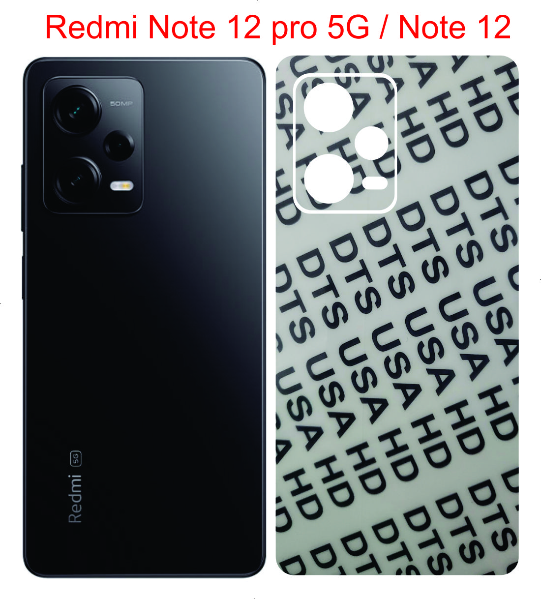 Miếng Dán dẻo PPF mặt lưng dành cho Redmi Note 12 pro 5G / Note 12., Bảo vệ máy chóng trầy xước