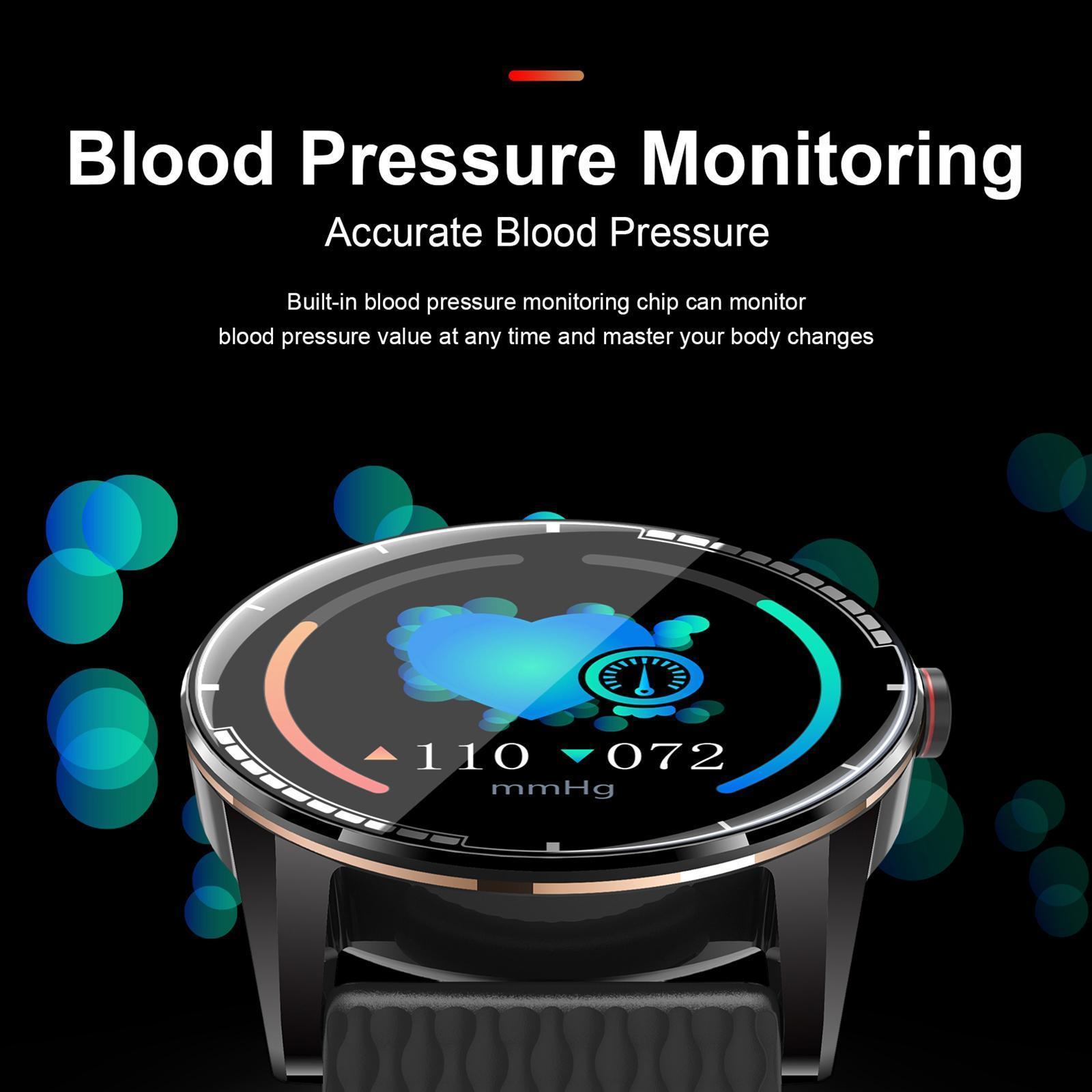 Bluetooth Smart Watch Waterproof Pedometer Sleep Monitor for Android IOS Black