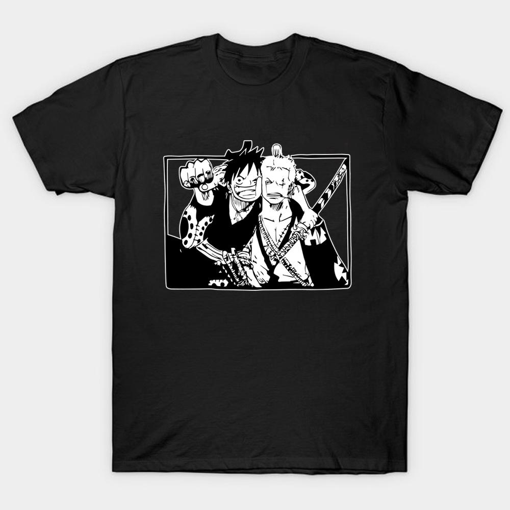 HOT Áo Thun Luffy Zoro - Đảo Hải Tặc ANime One Piece Phong Cách Đường Phố Cá Tính