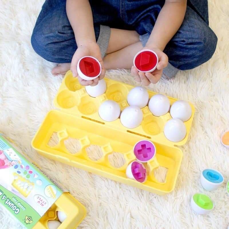 Trứng xoắn hình học Matching Egg giúp bé phát triển tư duy
