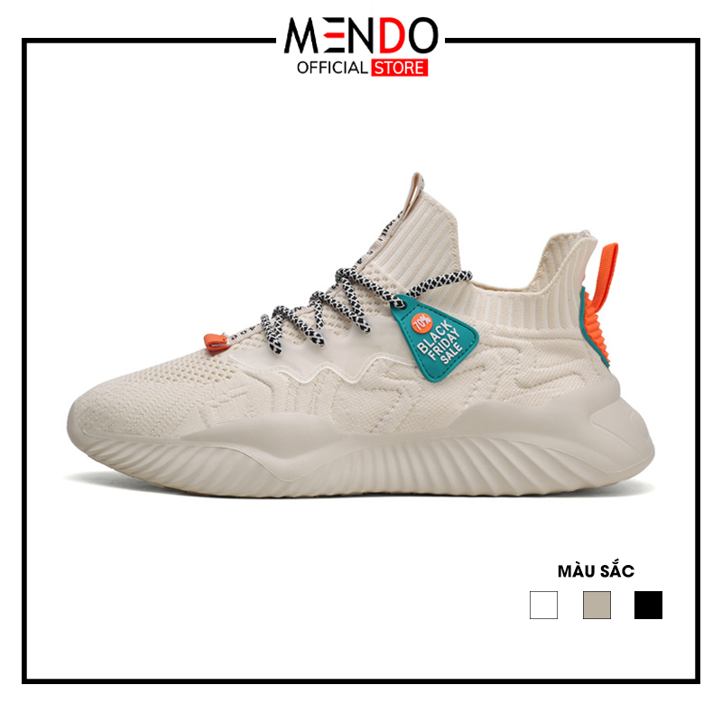 Giày Thể Thao Nam MENDO - Giày Sneaker Đỏ Trắng - Đen Xanh - Kaki, Đế Phẩy, Êm Chân - G5000