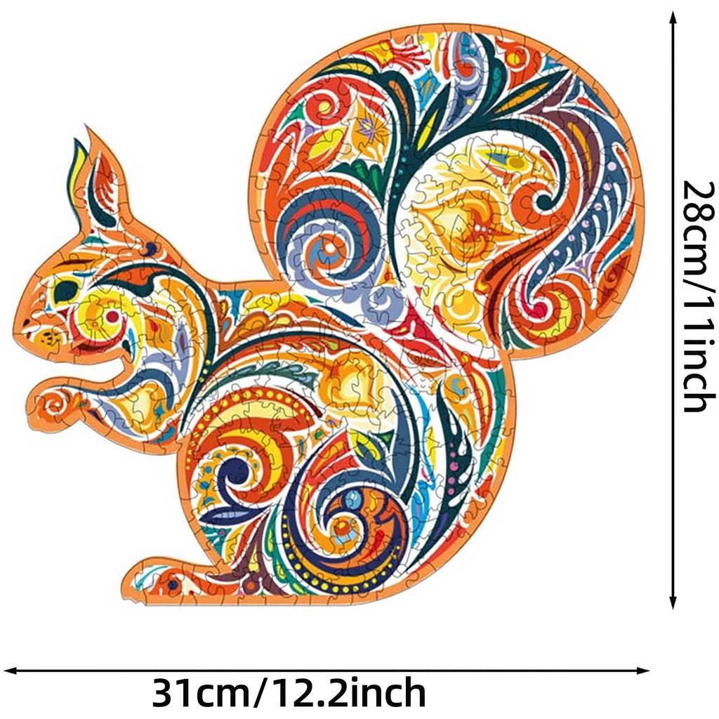 Đồ chơi xếp hình gỗ wooden jigsaw puzzles Squirrel 248 mảnh ghép-L size