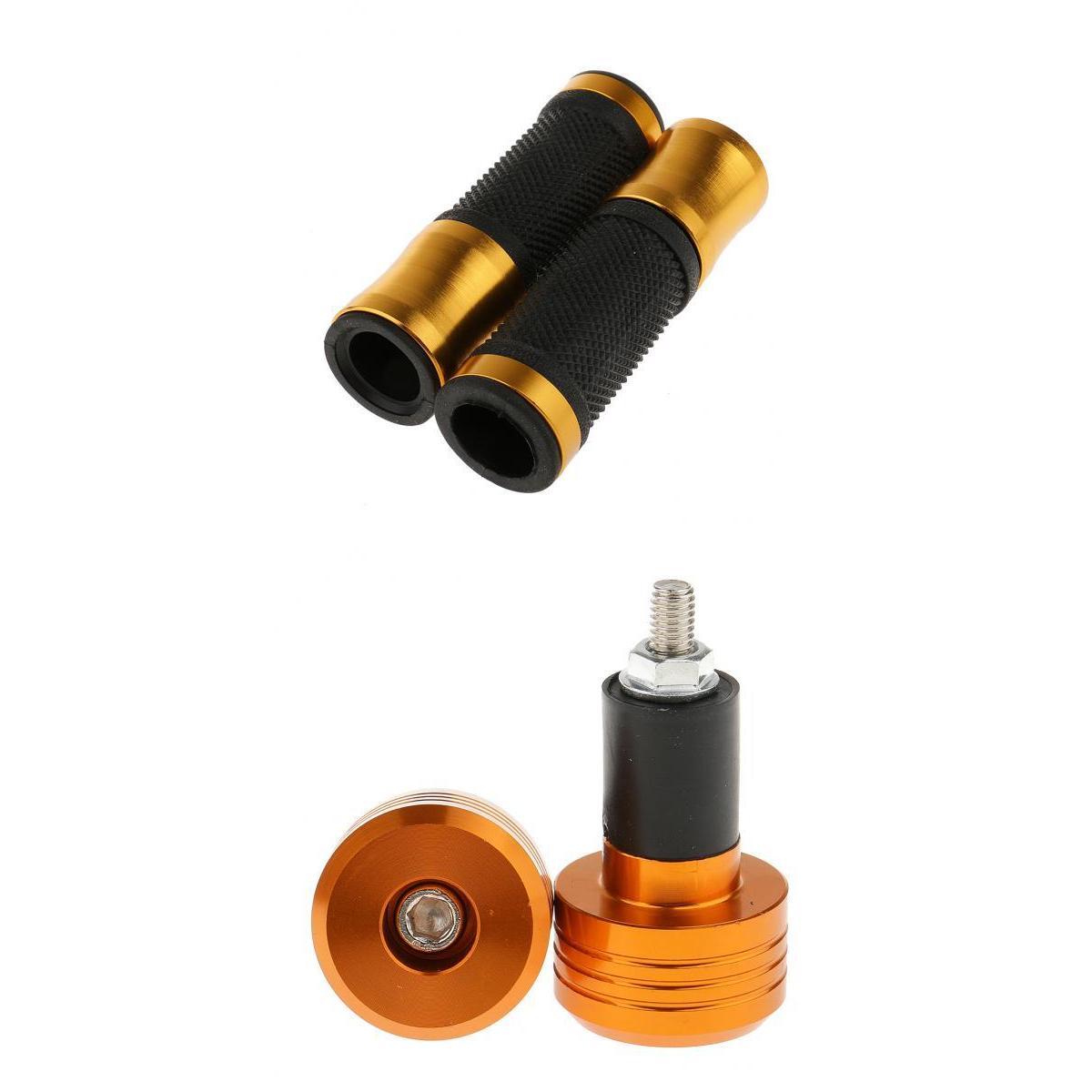 22mm Motorcycle Handlebar Hand Grips & Bar End Set for