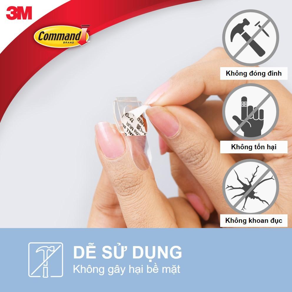 Bộ 20 Móc dán tường trong suốt Command 3M tải trọng 225g - Bám cực chắc, tháo cực dễ, phù hợp cho trang trí 17026