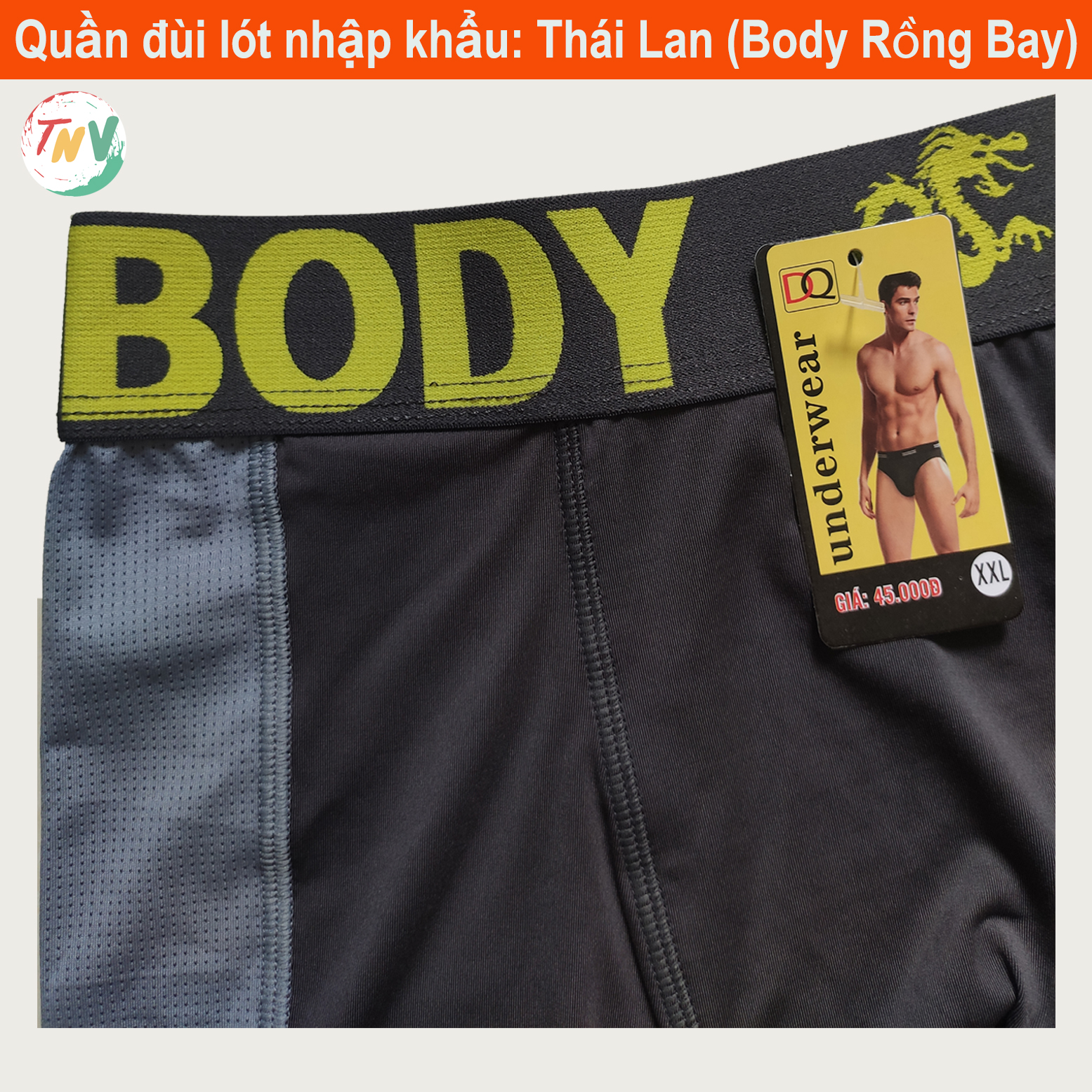 Combo 5 quần lót Nam Boxer Thái Lan (Body Rồng Bay)