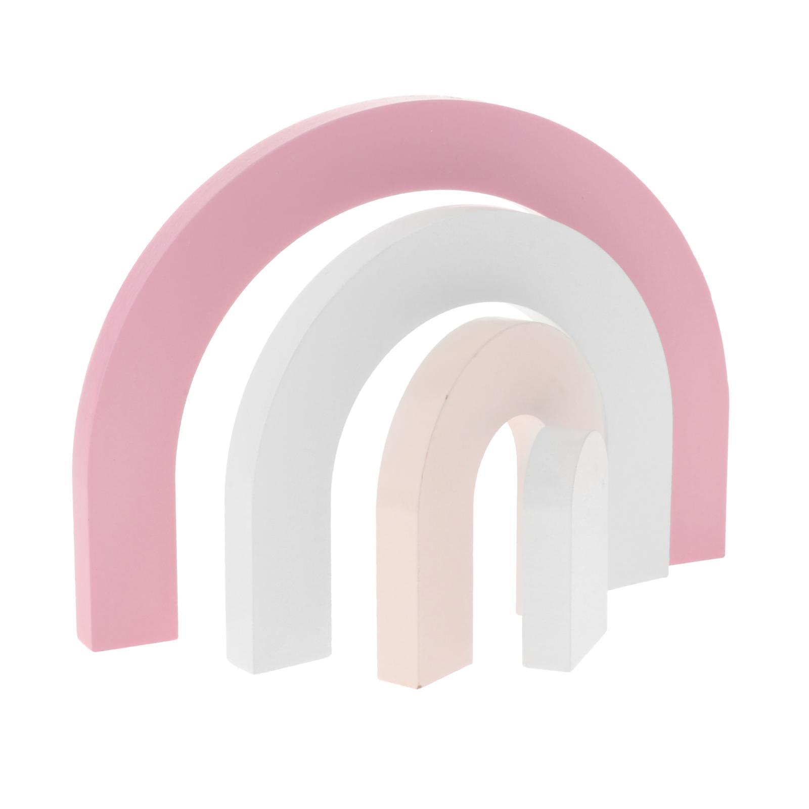 Wooden Rainbow Stacker Nesting Puzzle Blocks Stacking Game Building Creative Color Shape Matching Jigsaw Learning Toy Early Development Gift for Kids