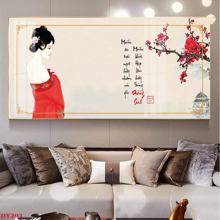 Tranh Tráng Gương Chủ Đề Thảo Dược Đông Y - Spa Dưỡng Sinh ĐY04