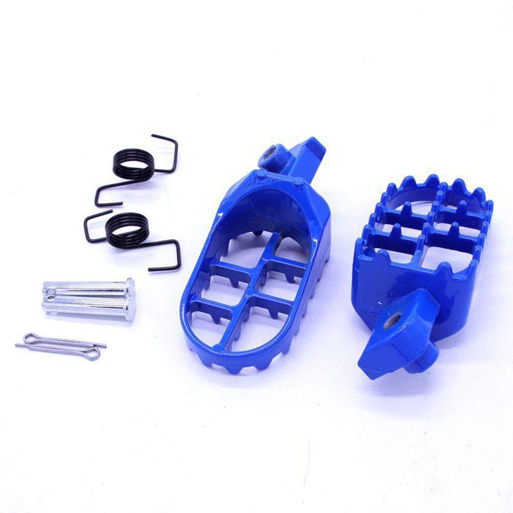 Blue Foot Pegs Rests Pedals for Yamaha PW50 PW80 for Honda XR50 XR70 Dirt Bike