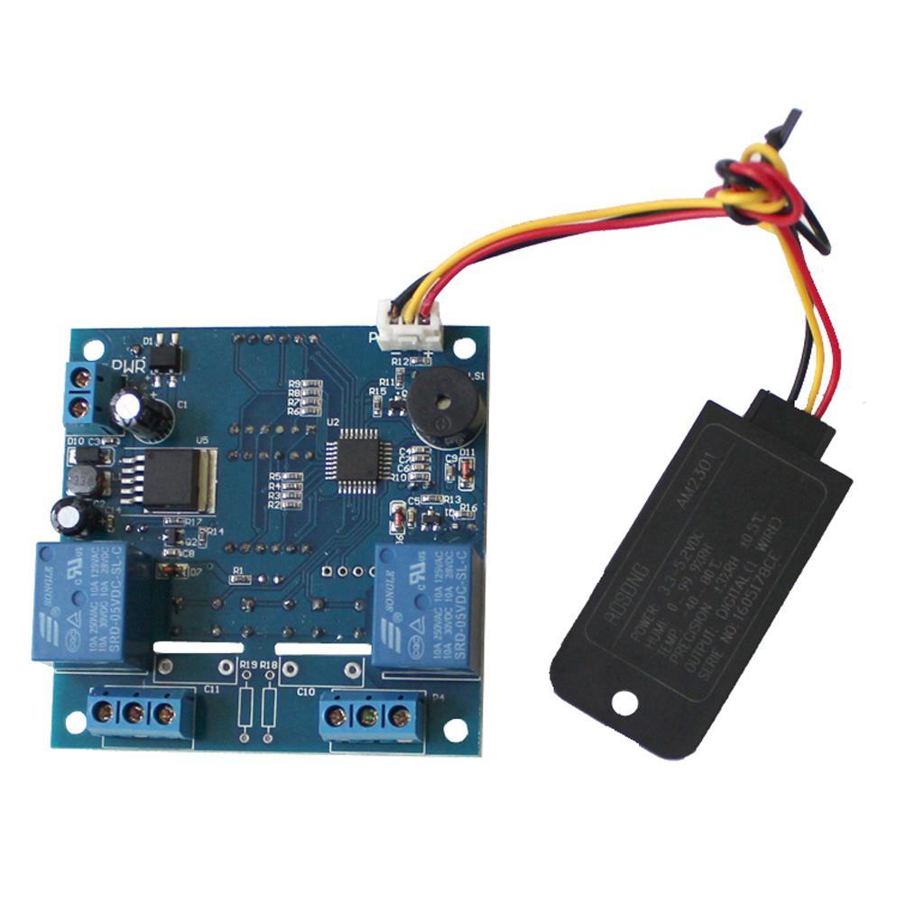 AC/DC 12V Digital Intelligent Temperature Humidity Controller Board Module