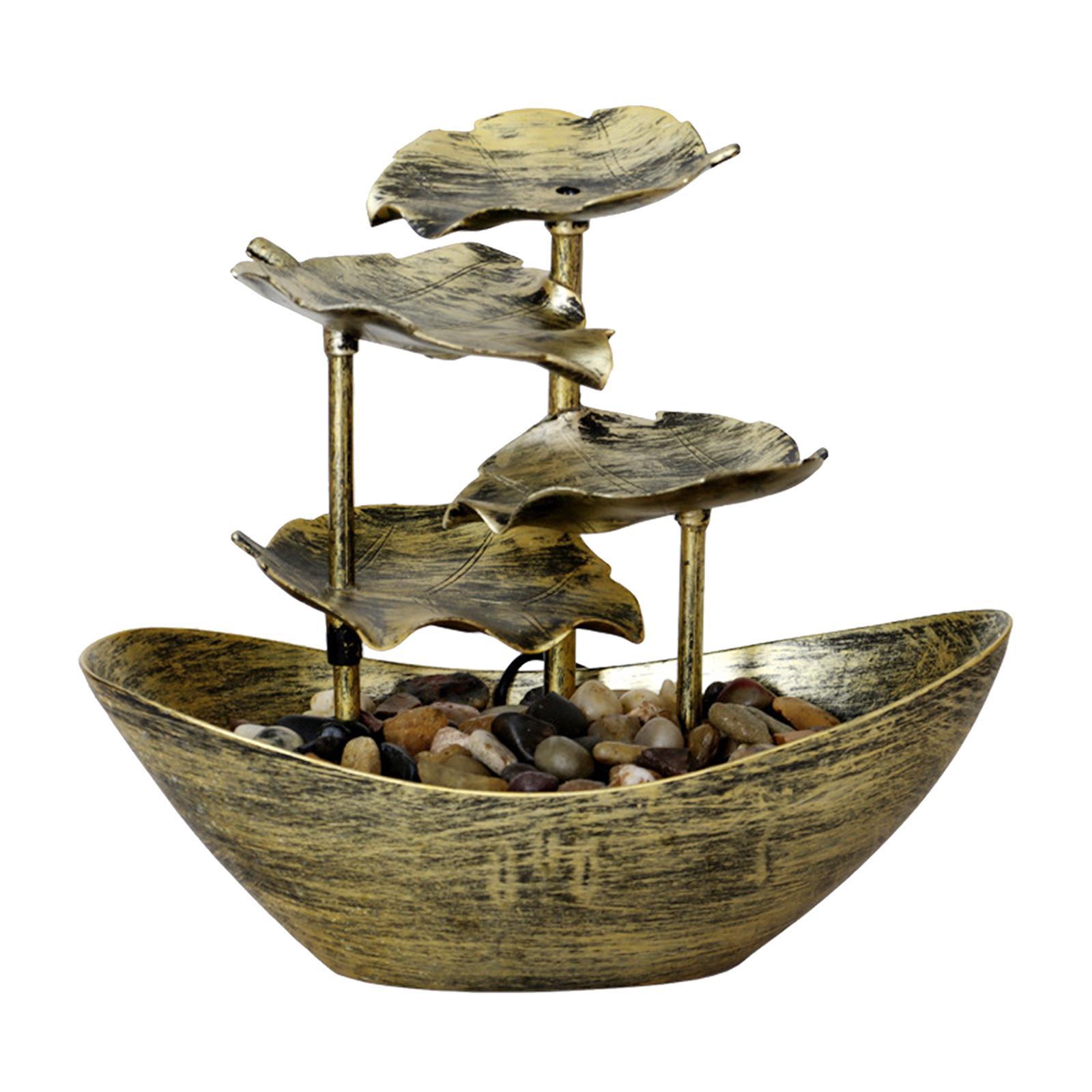 Relaxation Indoor Tabletop Fountain LED Light for Garden Desktop Decoration