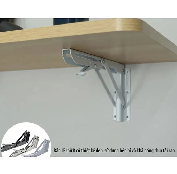 Combo Kệ Sách Và Bàn Làm Việc Gấp Gọn Treo Tường, Màu Vân Gỗ Tundo CTBST20 KT 120 x 82 x 20cm