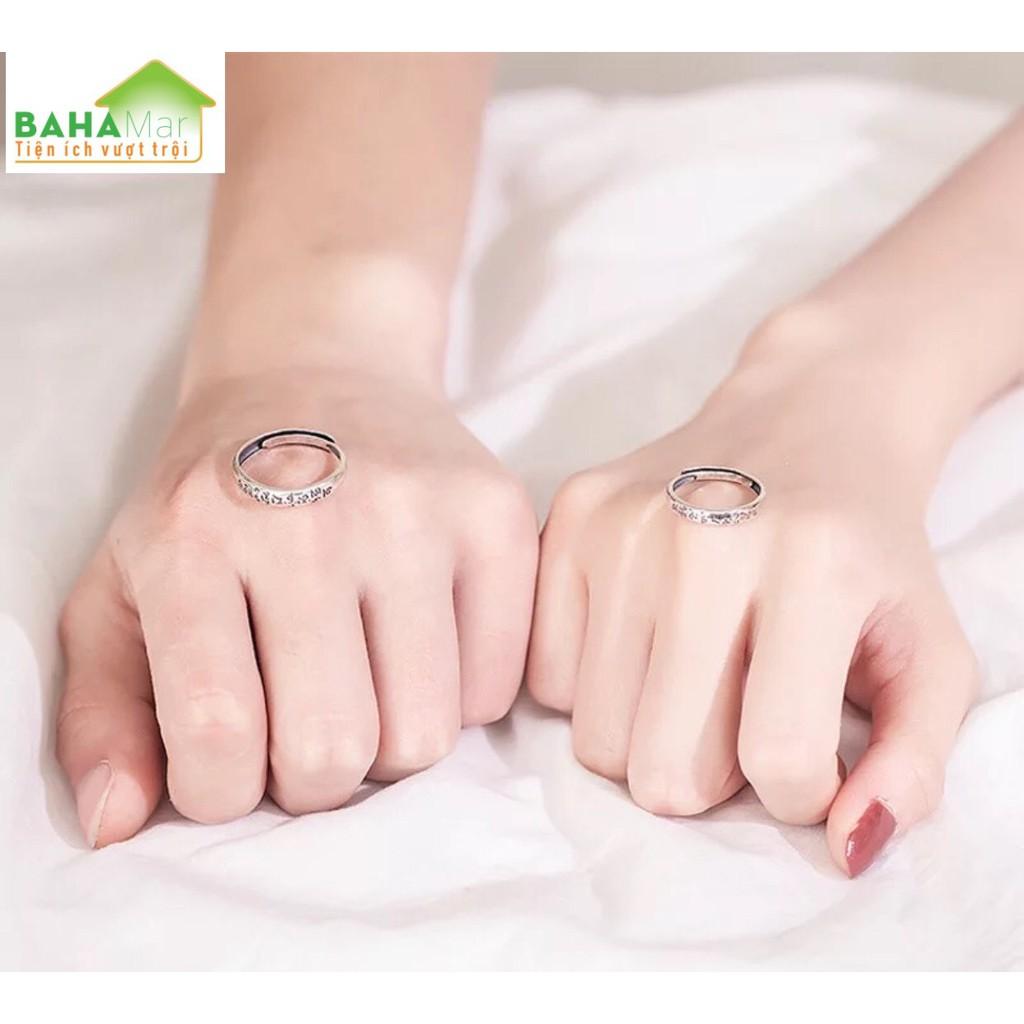 NHẪN BẠC 990 KHẮC LỤC TỰ ĐẠI MINH CHÂN NGÔN CHỮ PHẠN "OM MANI PADME HUM" MANG MAY MẮN, TIÊU TRỪ NẠN ÁCH "BAHAMAR"