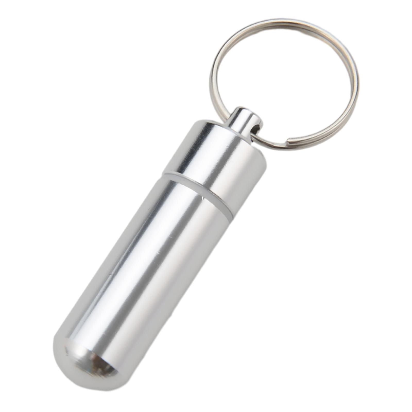Portable  Case Keychain Storage Bottle Aluminium Alloy for Office Picnic