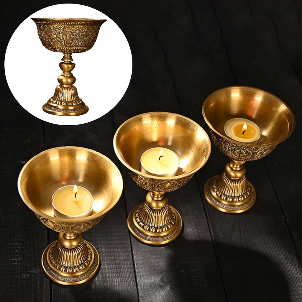 2PCS Ghee Lamp Holder Candle Holder Tibetan  Lamp Home Ornament