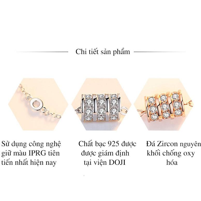 Vòng tay nữ bạc Ý s925 thắt lưng nhỏ S0079 - AROCH Jewelry