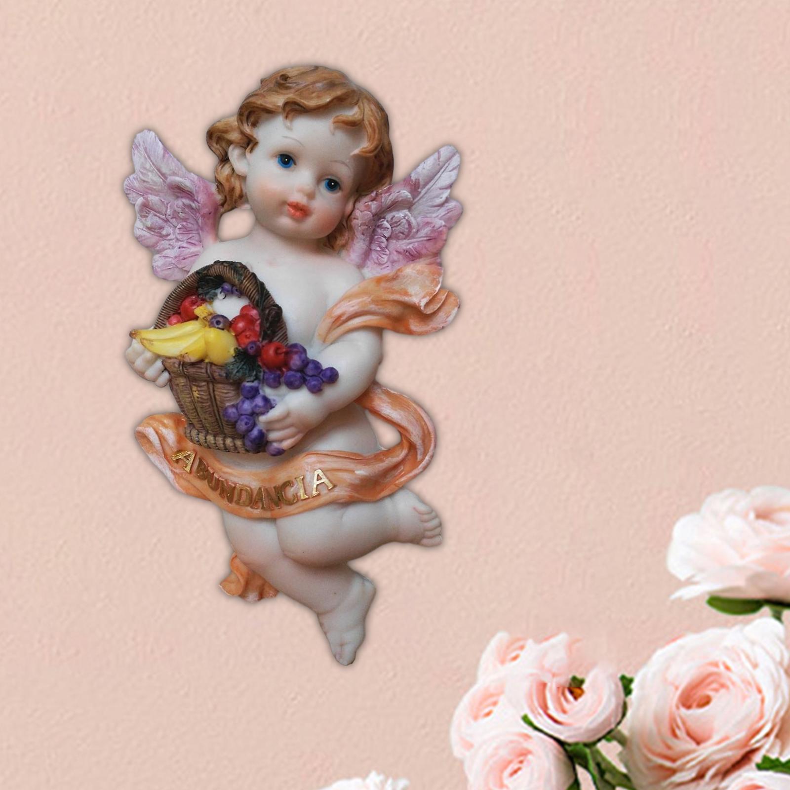 Resin Angel Statues Figurine Religious Angel Statue for Table Bedroom Office