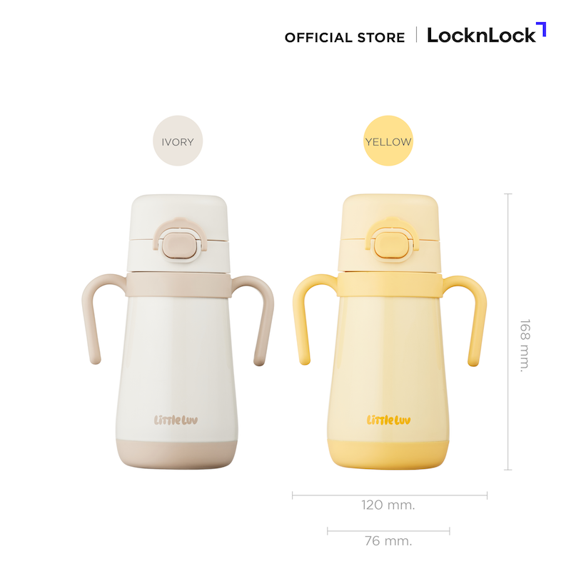 Bình giữ nhiệt LocknLock 300ml Little Luv One Touch kèm ống hút LHC916