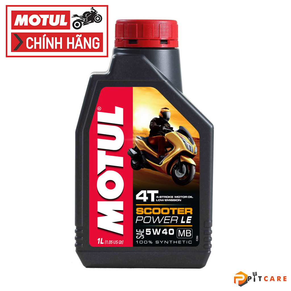 Nhớt Tổng Hợp Cho Xe Tay Ga 4 Thì Motul Scooter Power LE 5W40 Có Chiết Lẻ