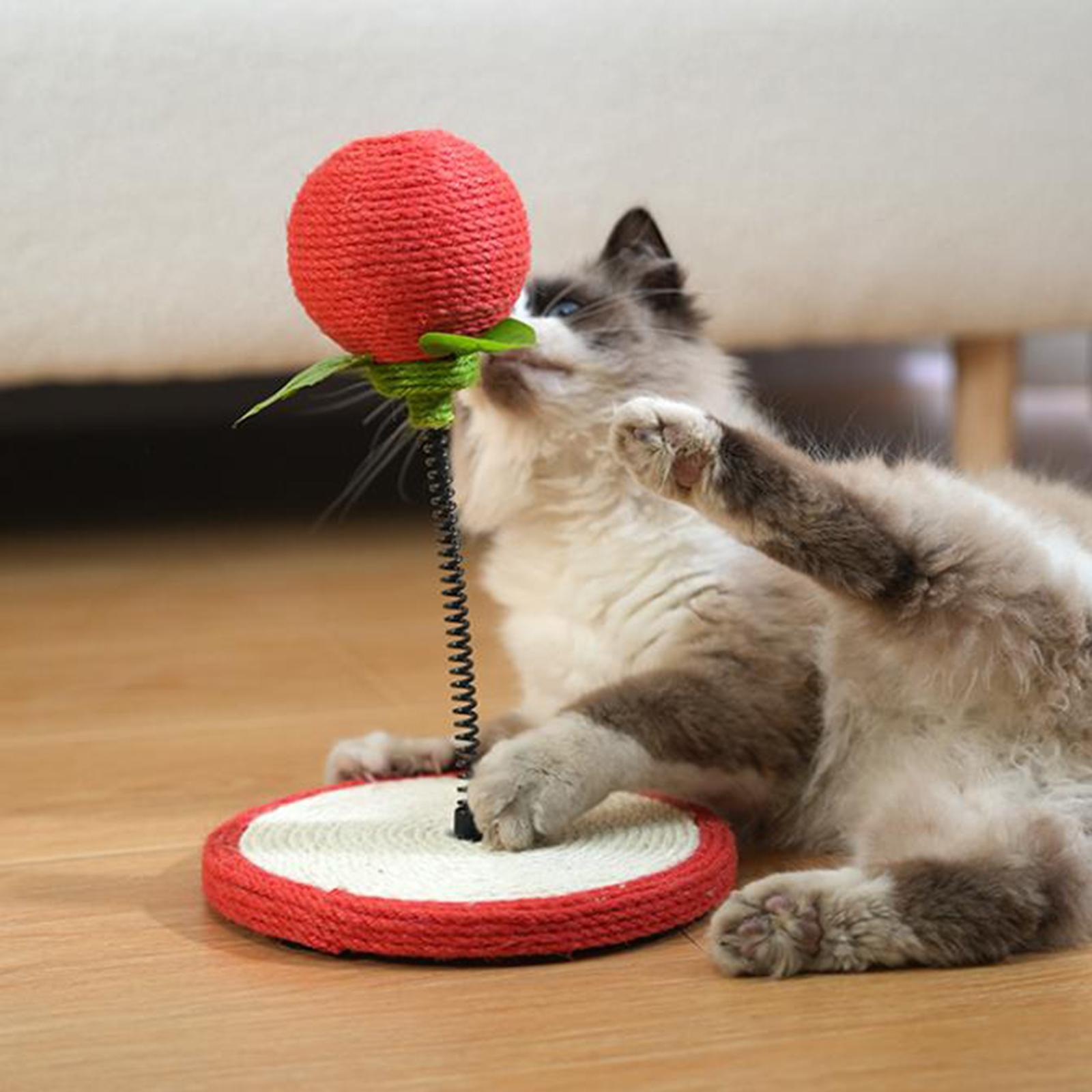 Cat Scratch Pad Kitty Cat Scratching Board Cat Scratcher Toy with Sisal Ball