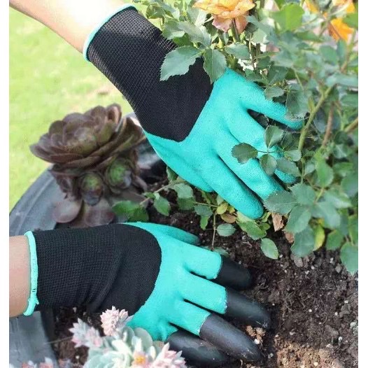 Bao tay làm vườn - Găng tay chuyên dụng làm vườn có móng vuốt , bới đất , chăm sóc cây , chống thấm nước , co giãn đàn hồi tốt siêu bền , dễ vệ sinh-