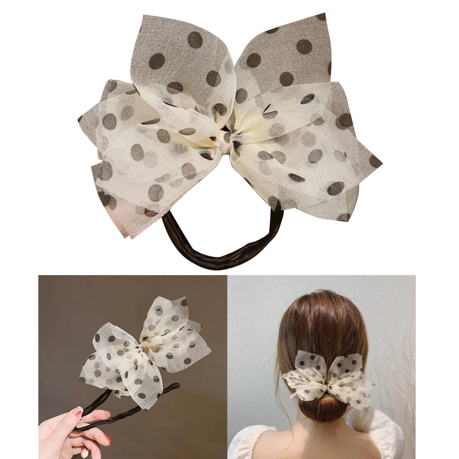 Hair Stick Band French Twist Bowknot Women Elegant Bun Maker Wedding