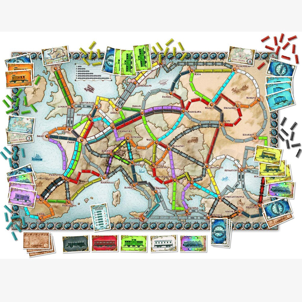 Bộ Trò Chơi Board Game Ticket To Ride Europe Thú Vị Chất Lượng Cao