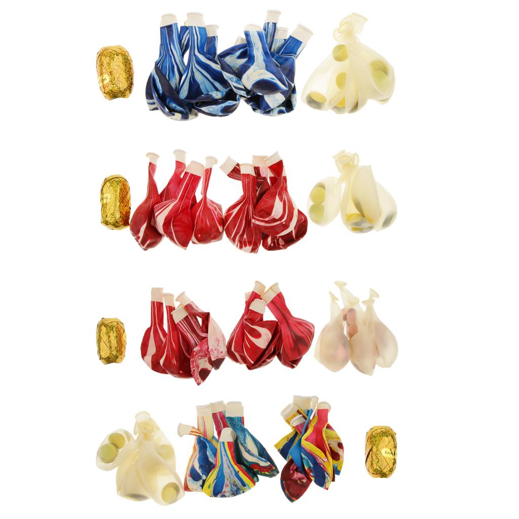 15 Pieces Latex Balloons Confetti Balloons with Ribbon Wedding Birthday Party Decoration Supplies